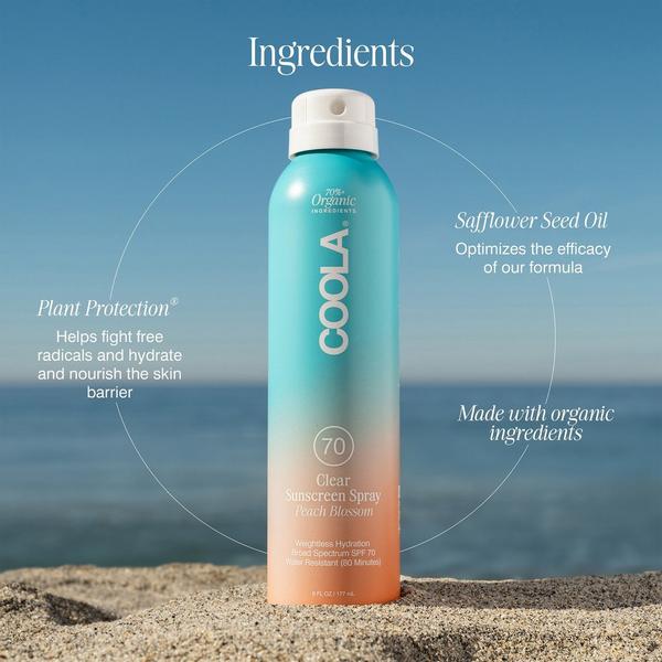 COOLA Peach Blossom Classic Body Organic Sunscreen Spray SPF 70 #3