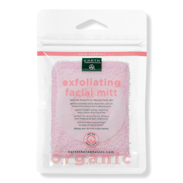 Earth Therapeutics Pink Exfoliating Facial Mitt #1