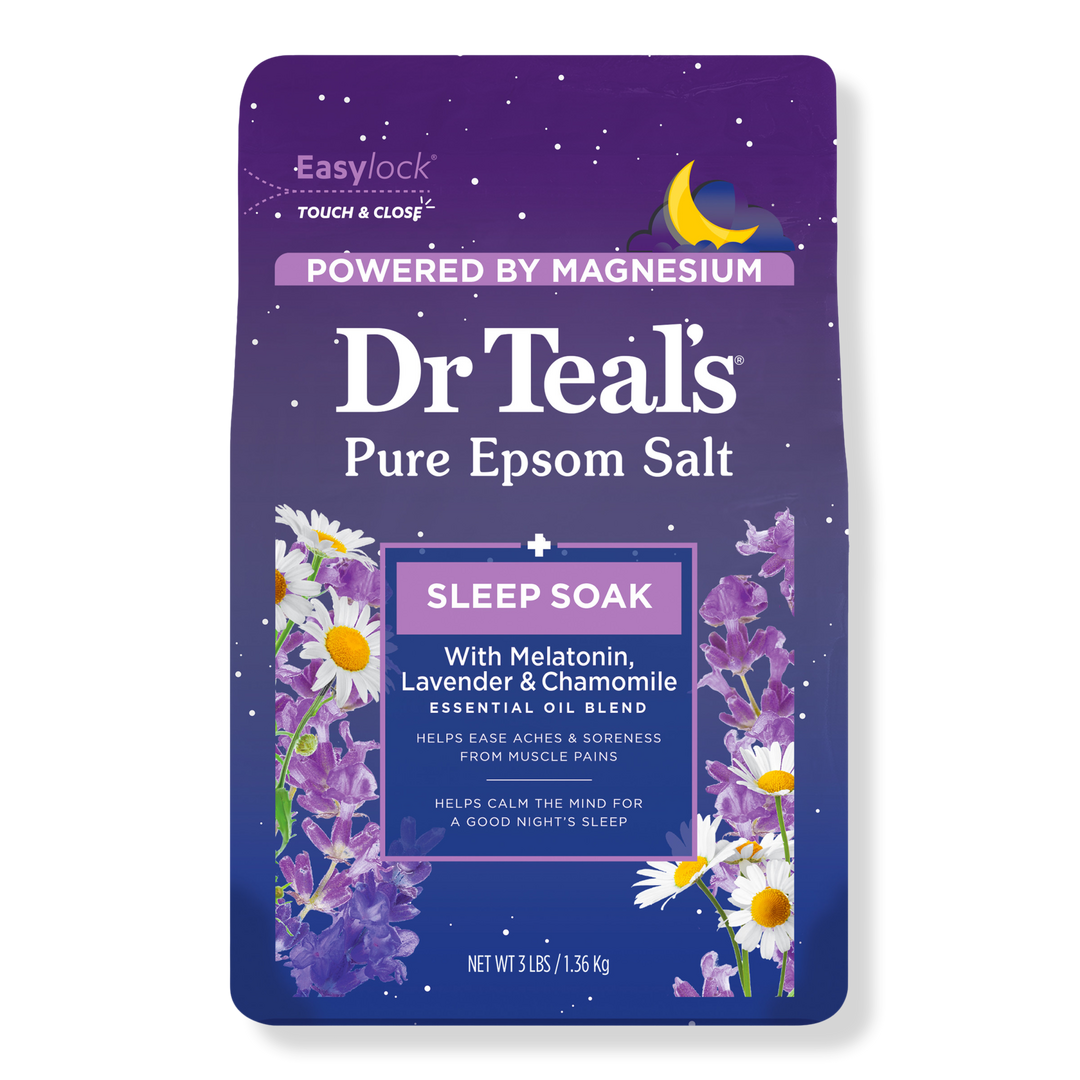 Dr Teal's Pure Epsom Salt Soak, Sleep Blend with Melatonin, Lavender & Chamomile Essential Oils #1