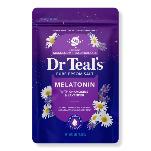 Dr Teal's Pure Epsom Salt Soak with Melatonin, Lavender & Chamomile Essential Oils