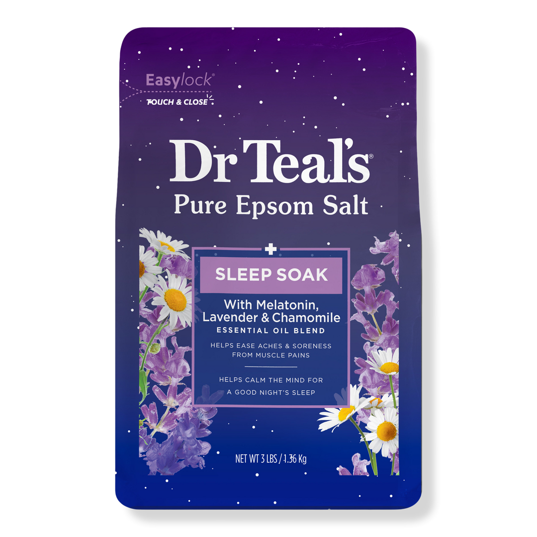 Dr Teal's Pure Epsom Salt Soak, Sleep Blend with Melatonin, Lavender & Chamomile Essential Oils #1