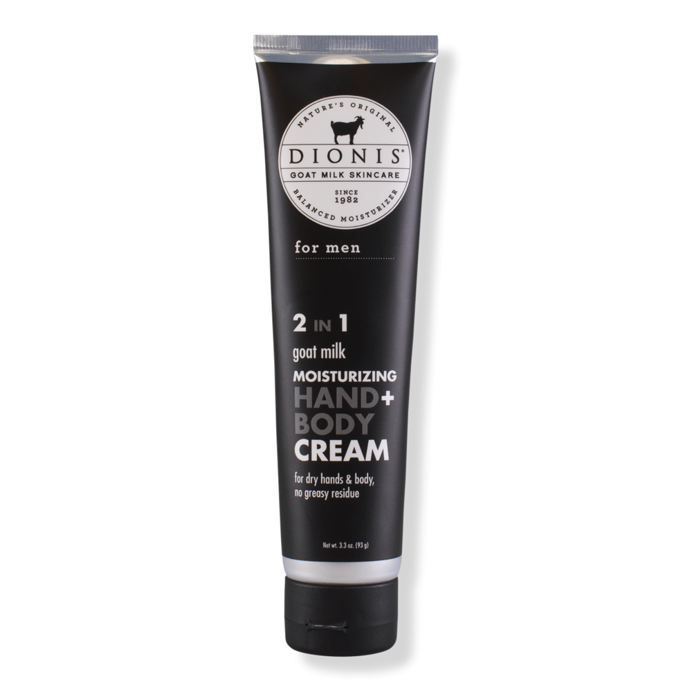 Dionis Men's 2 In 1 Natural Goat Milk Moisturizing Hand + Body Cream