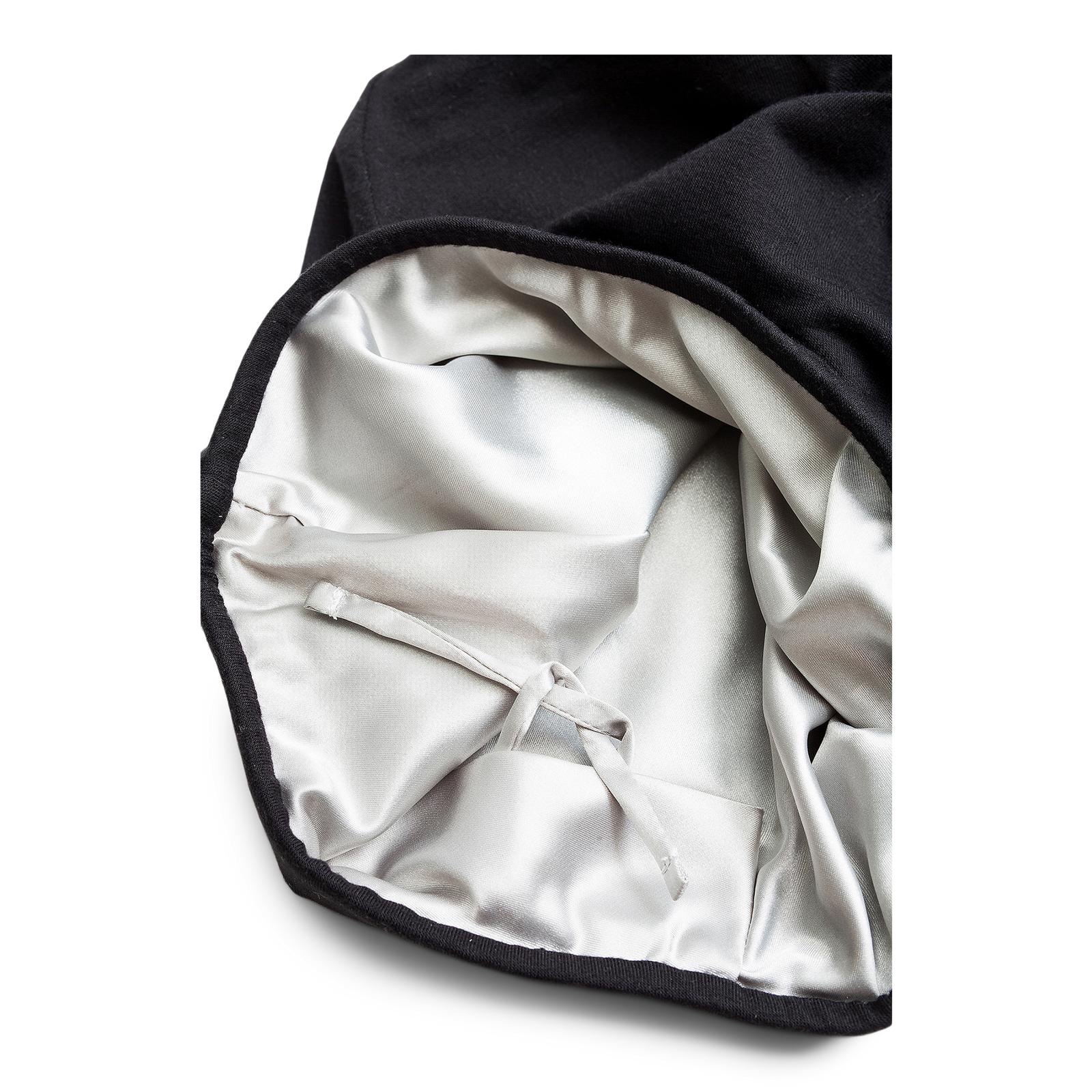 Adjustable Slap - Satin-Lined Cap - Black