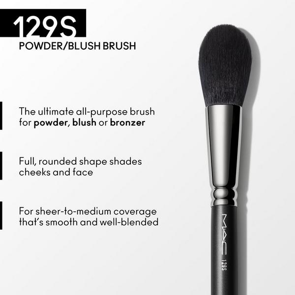 MAC 129 Synthetic Powder + Blush Makeup Brush #4