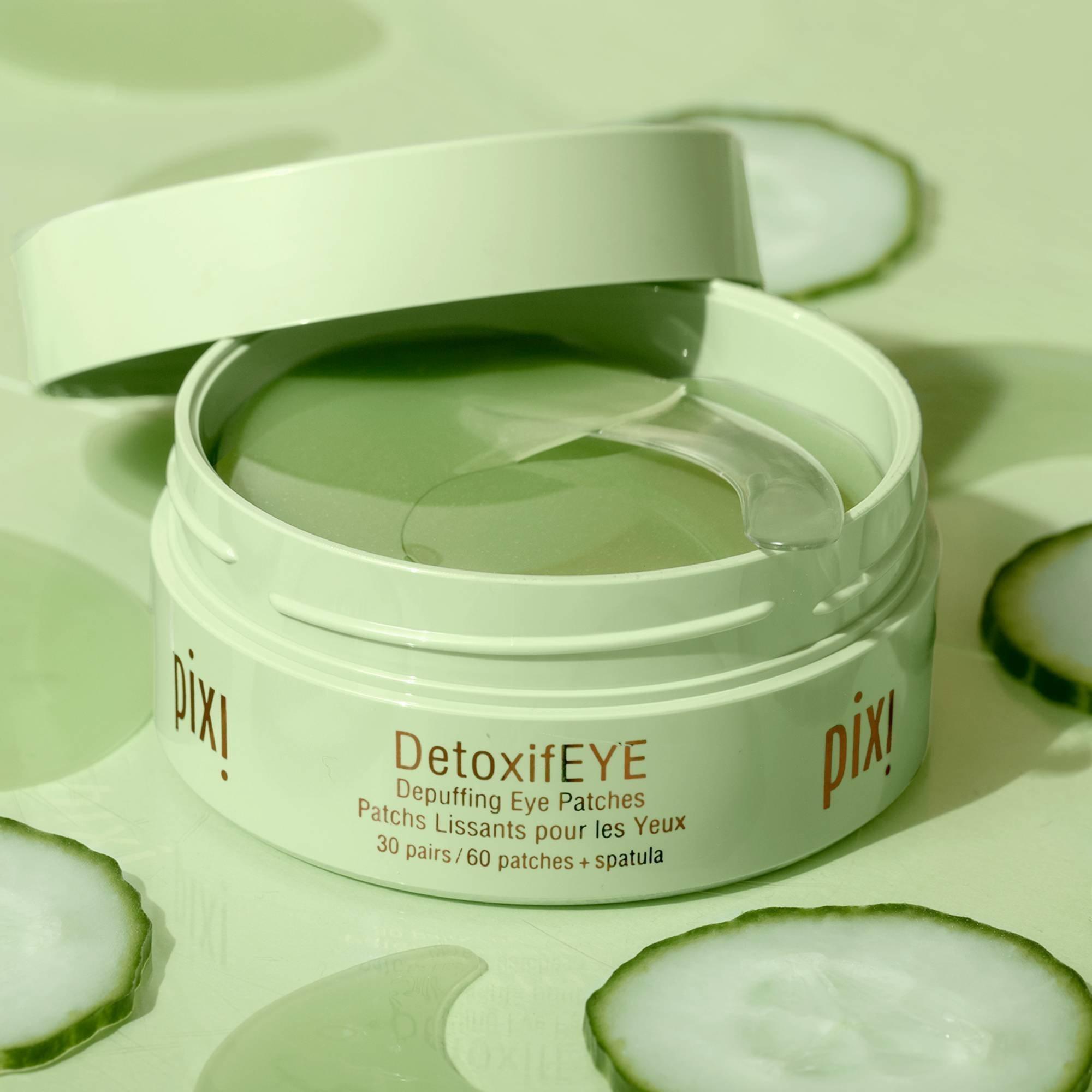 Патчи для глаз от отёков Pixi DetoxifEYE с кофеином и огурцом — фото 6