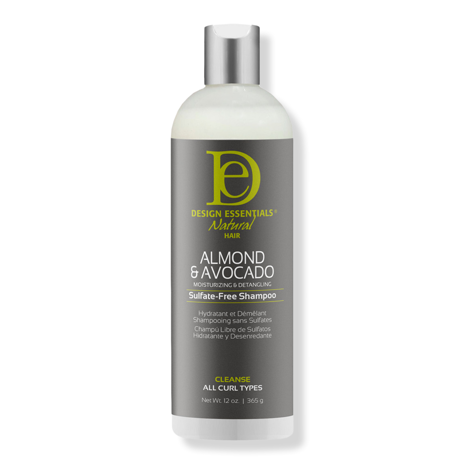 DESIGN ESSENTIALS Almond & Avocado Moisturizing & Detangling Sulfate-Free Shampoo