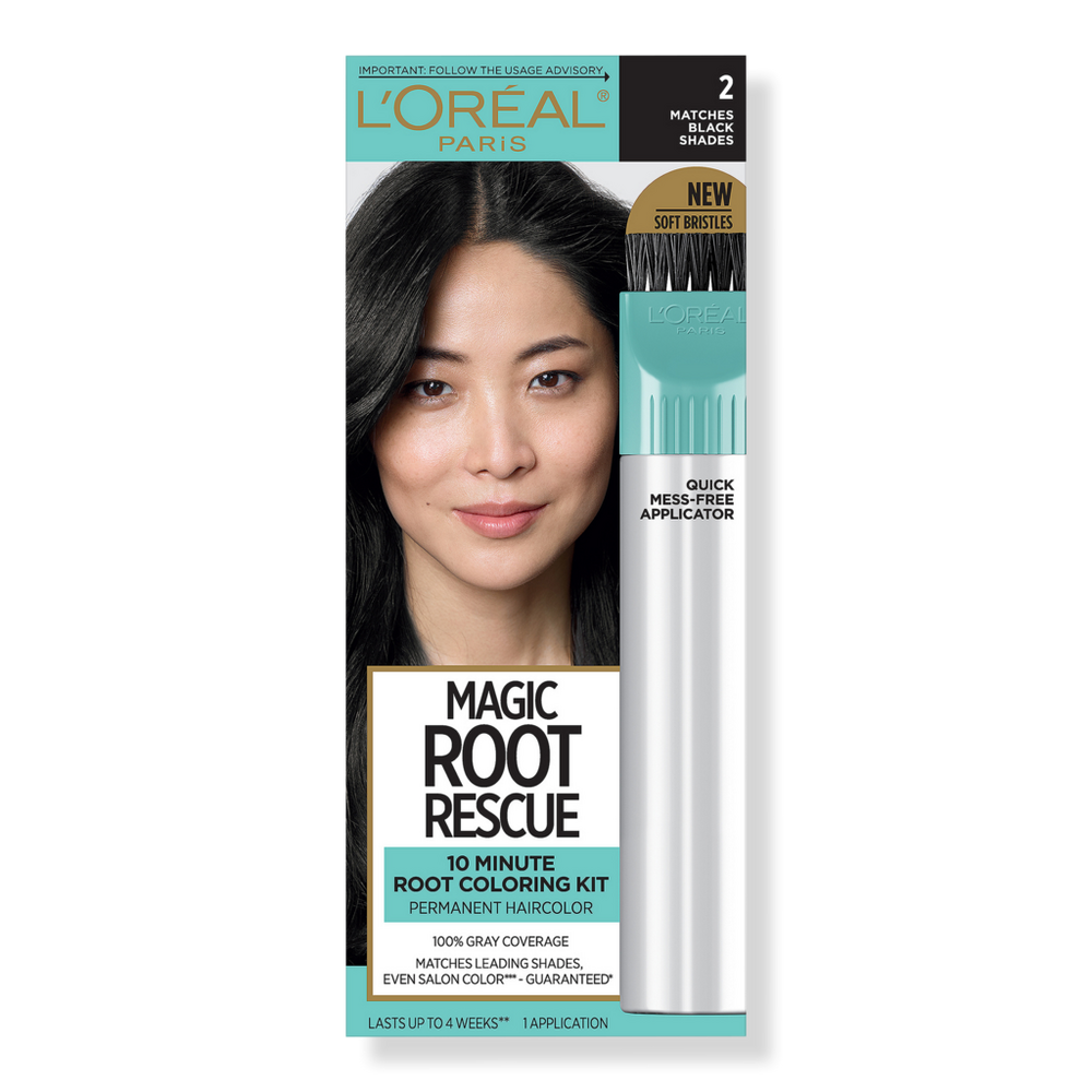 L'oreal Magic Root Rescue 10 Minute Permanent Coloring Kit - 2 Black