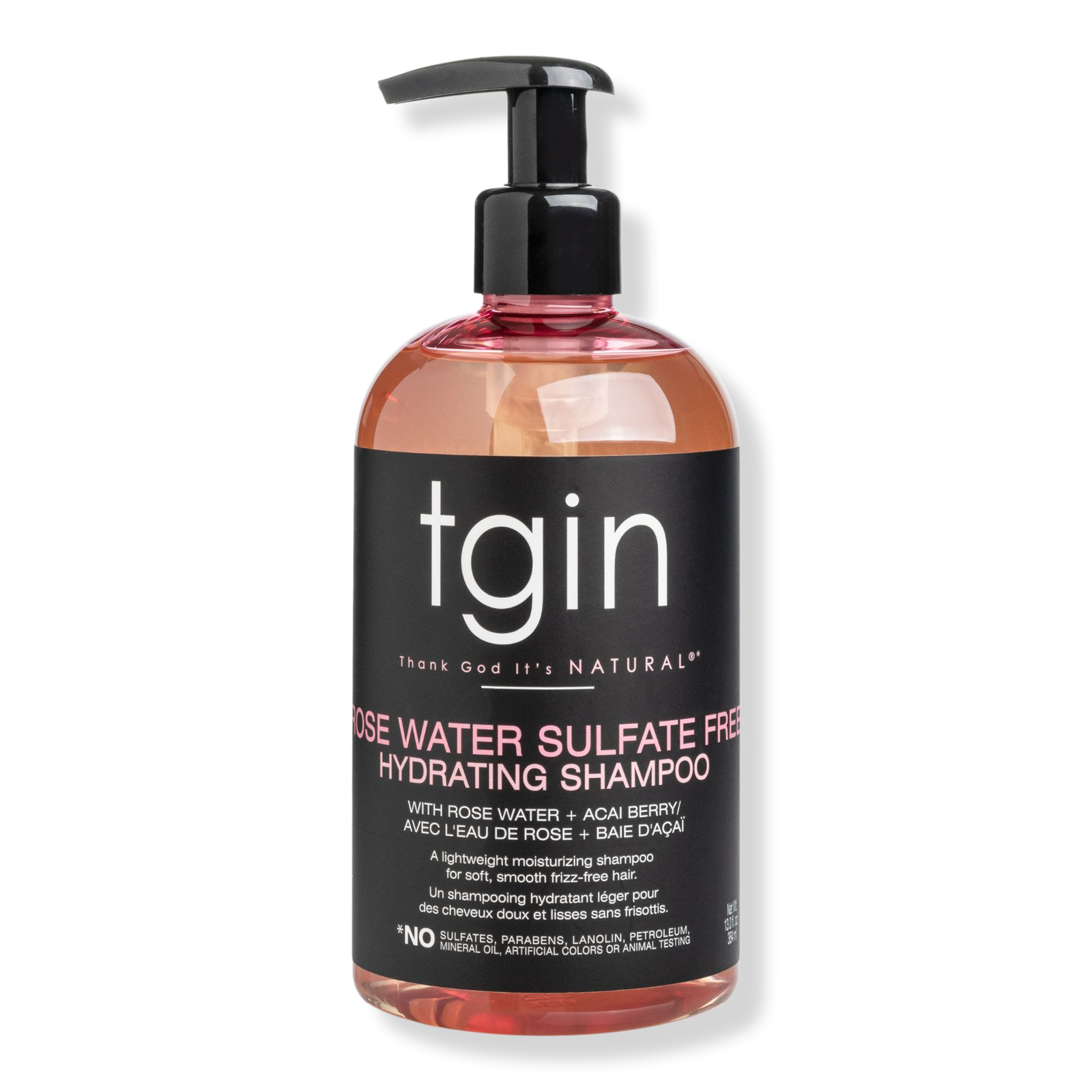 TGIN Rose Water Sulfate Free Hydrating Shampoo (13oz)