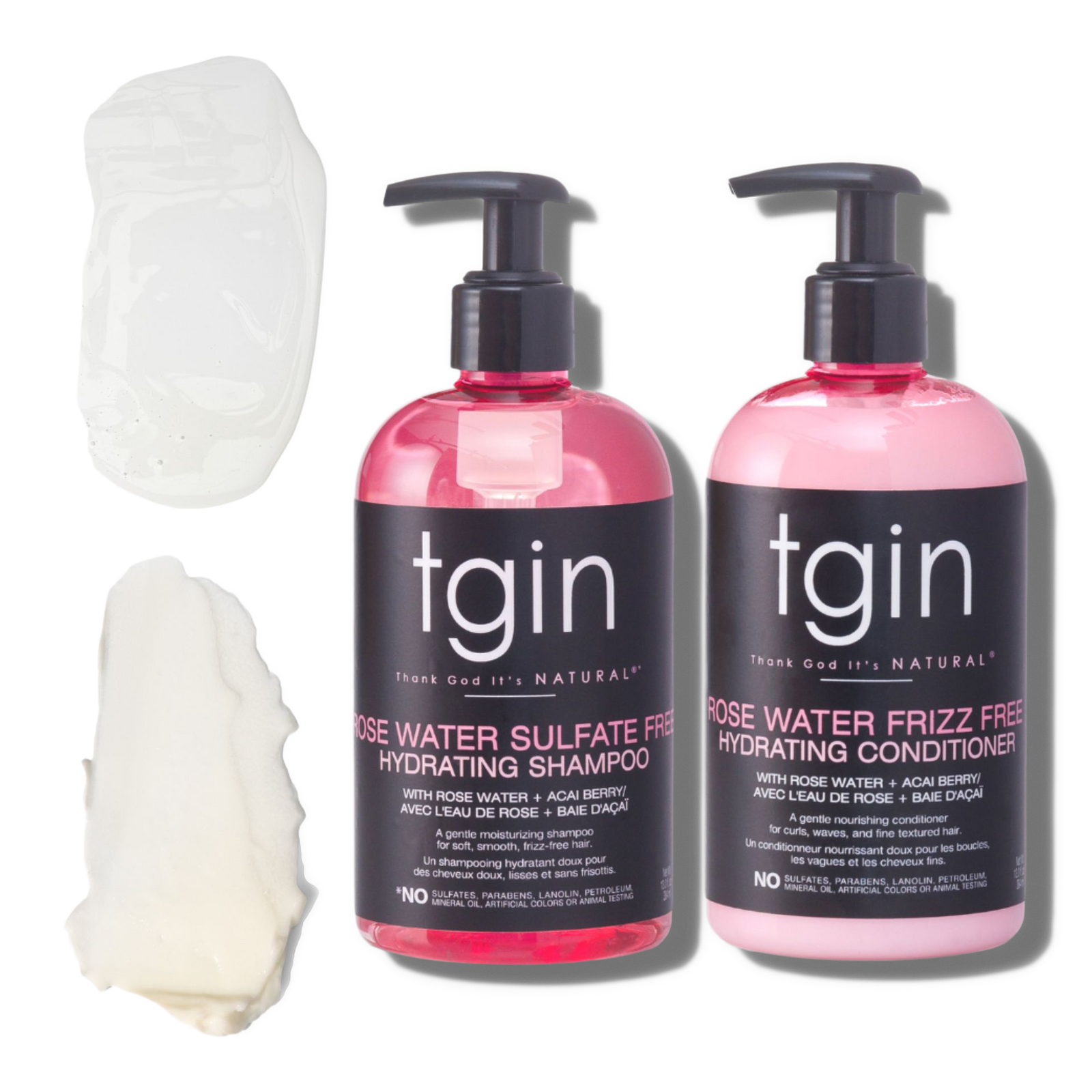 TGIN Rose Water Sulfate Free Hydrating Shampoo (13oz)