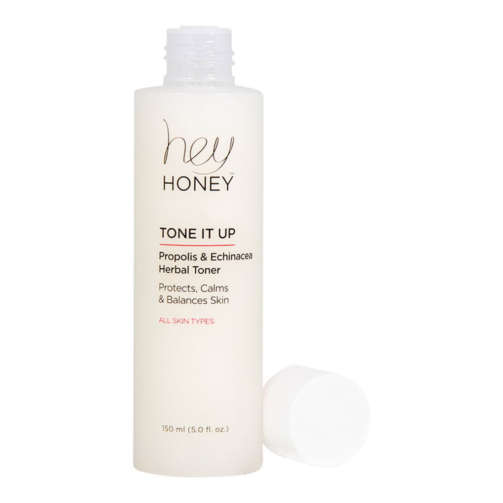 Hey Honey Skincare Tone It Up Propolis & Echinacea Water Herbal Face Toner  | Effective 3-in-1 Moisturizing, Soothes & Protects | Deep Pores Skin pH