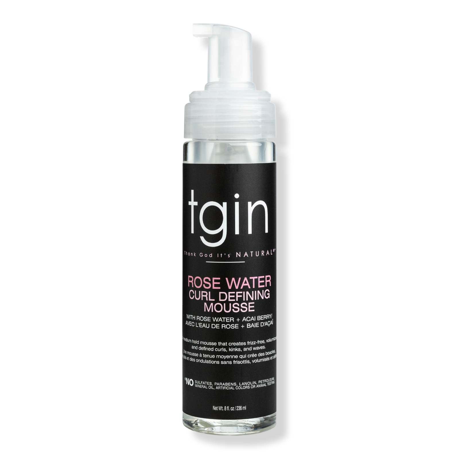 TGIN Rose Water Curl Defining Mousse (8oz)