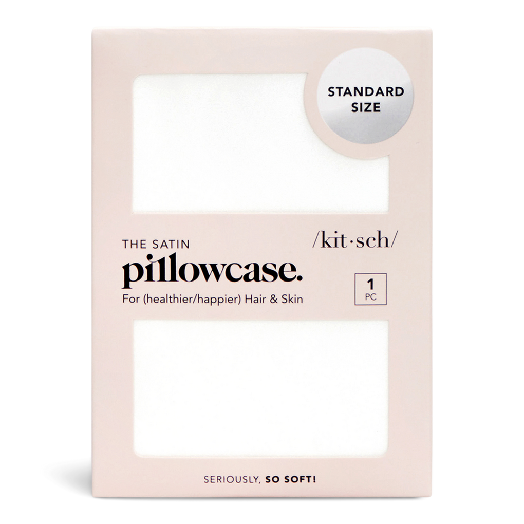 Kitsch 100% Satin Pillowcase, Vegan Silk Pillowcase, 26 width, Standard  (Blush)