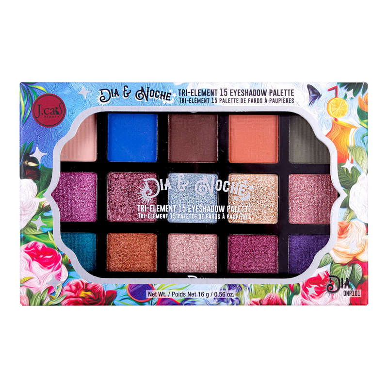 J.Cat Beauty - Dia & Noche Tri-Element 15 Eyeshadow Palette - Dia