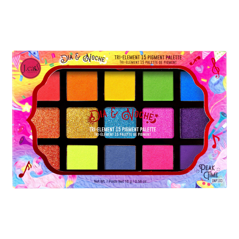 J.Cat Beauty - Dia & Noche Tri-Element 15 Eyeshadow Palette - Peak