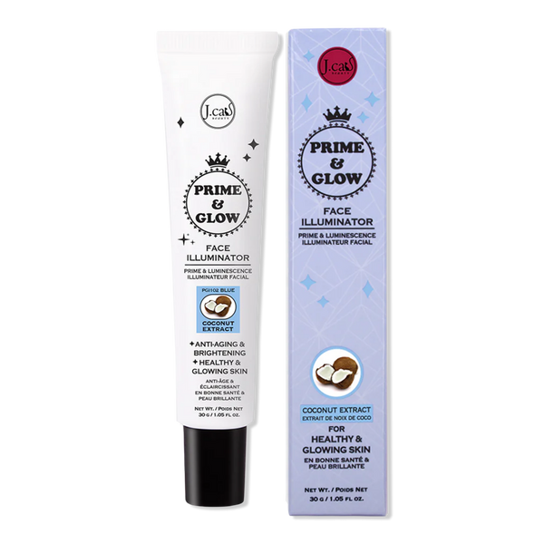 J.Cat Beauty Prime & Glow Face Illuminator Coconut Extract Blue #1