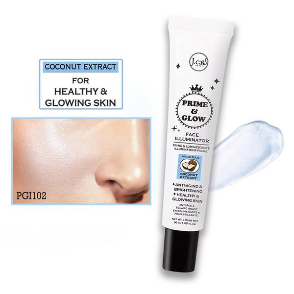 J.Cat Beauty Prime & Glow Face Illuminator Coconut Extract Blue #5