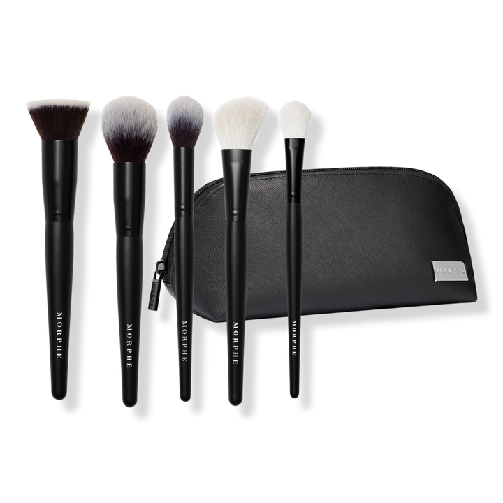 Morphe Face The Beat 5 Piece Face Brush Collection + Bag #1