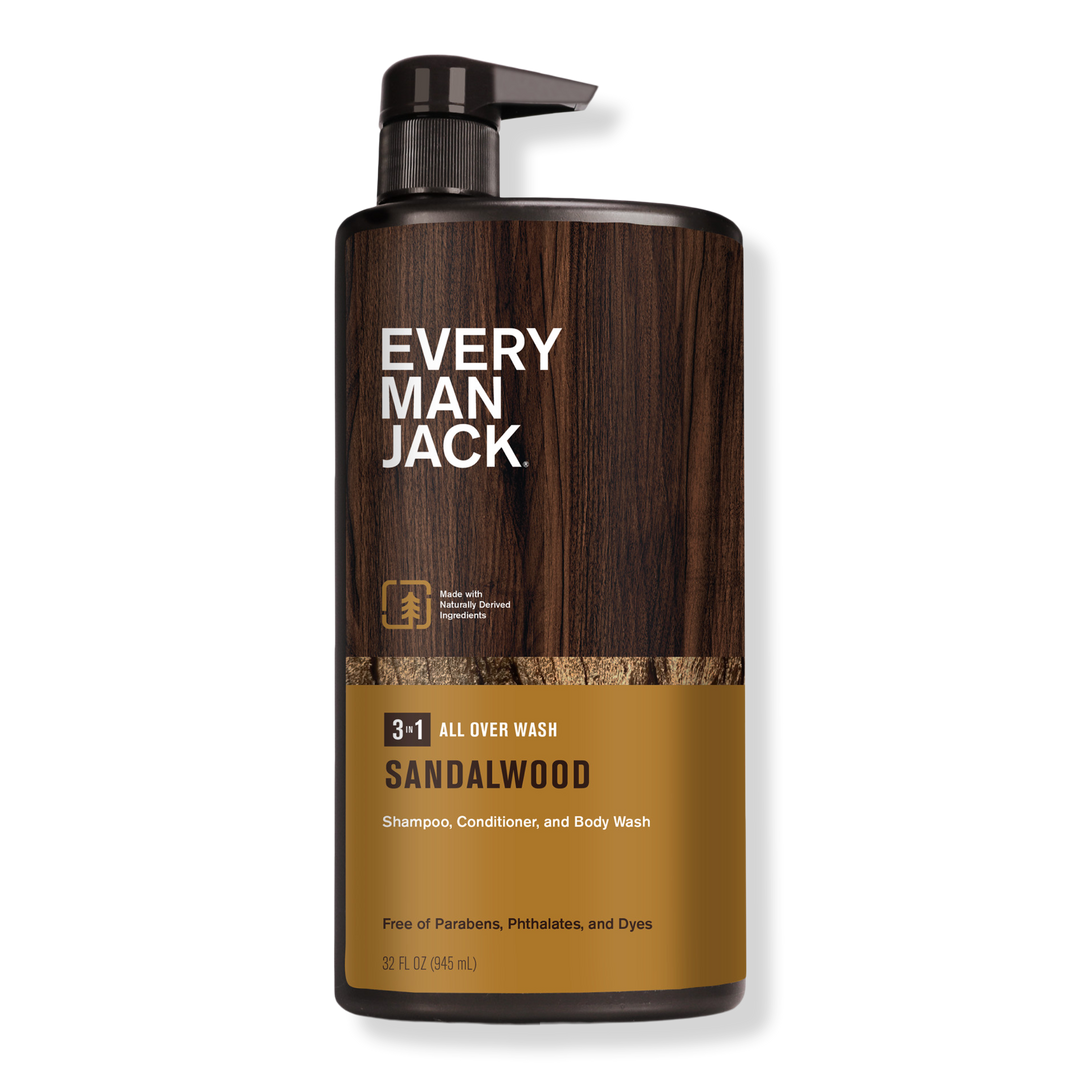 Every Man Jack Sandalwood Men's Hydrating 3-in-1 All Over Wash #1