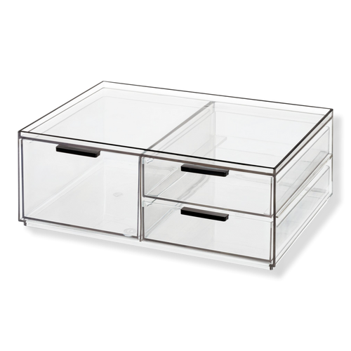 Onyx Wide Cosmetic 3 Drawer Organizer