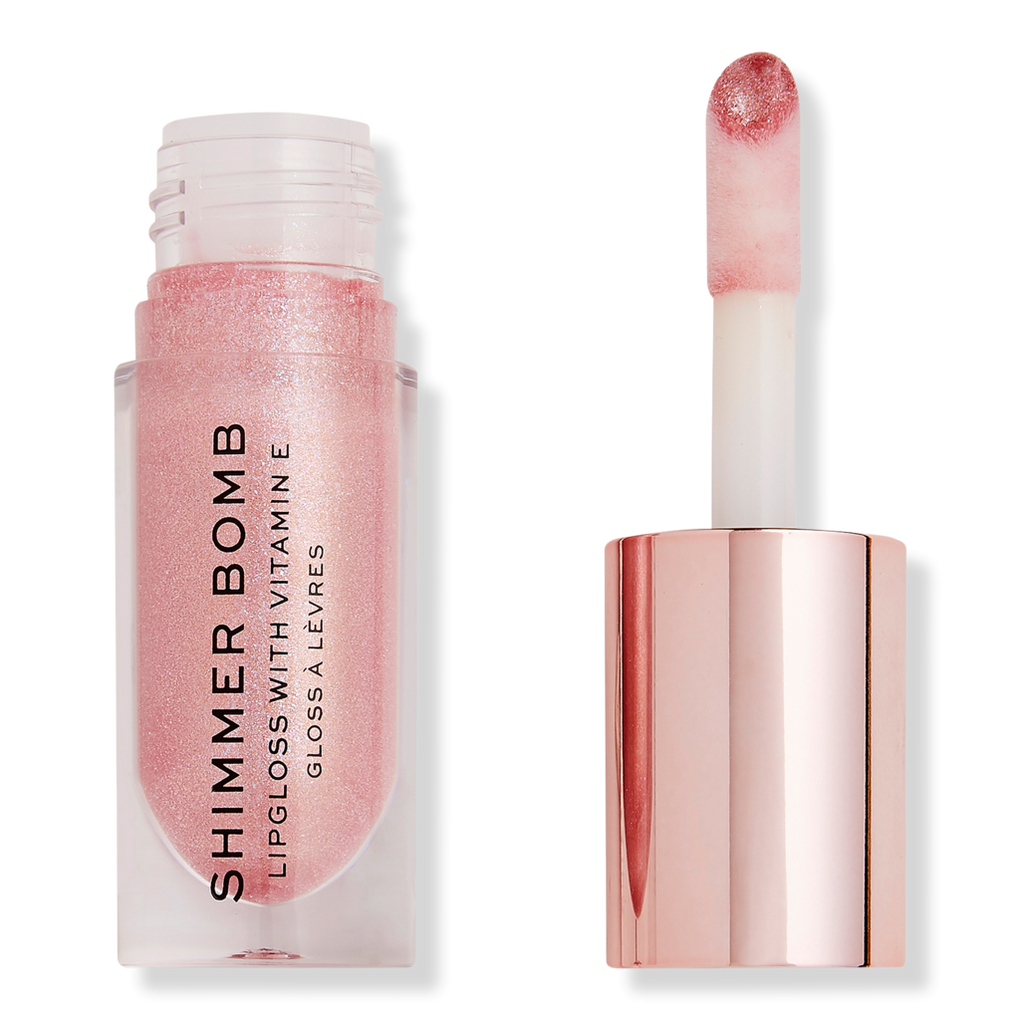 Makeup Revolution Shimmer Bomb Lip Gloss - Glimmer (Rose Gold)