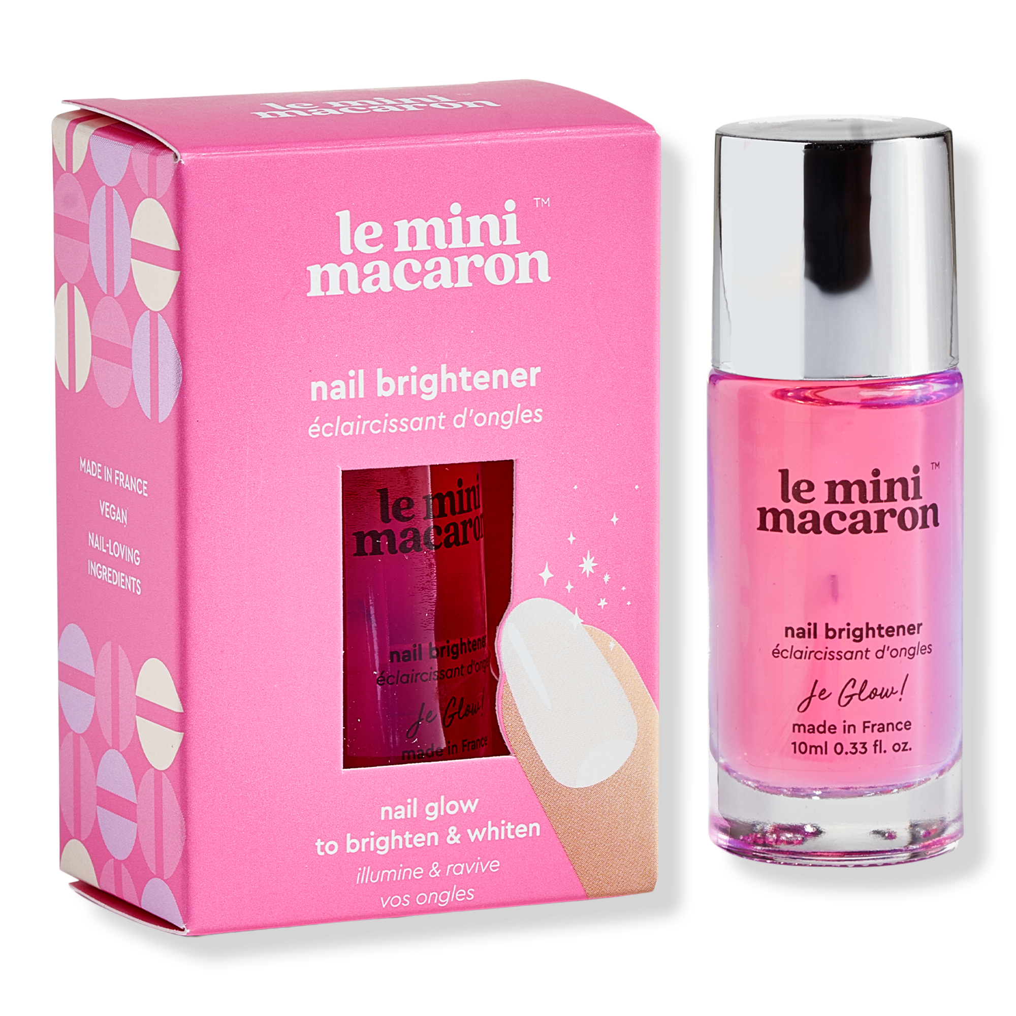 Le Mini Macaron Je Glow! Nail Brightener & Whitener #1