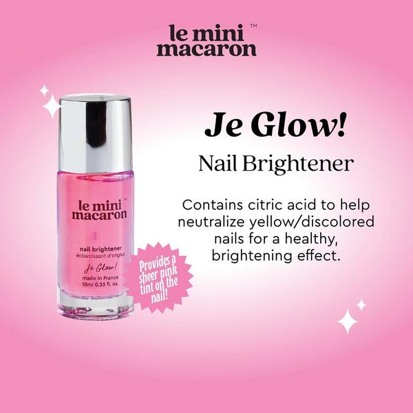 Le Mini Macaron Je Glow! Nail Brightener & Whitener #4