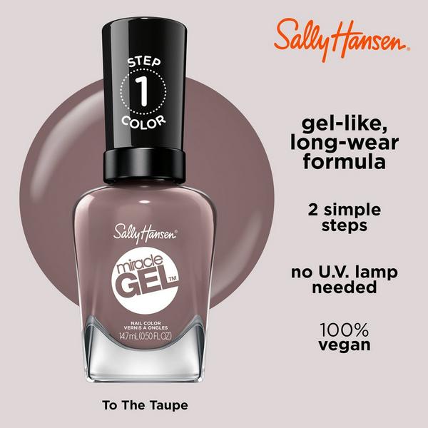 Sally Hansen Miracle Gel Nail Polish, Blacks, Whites, & Nudes #4