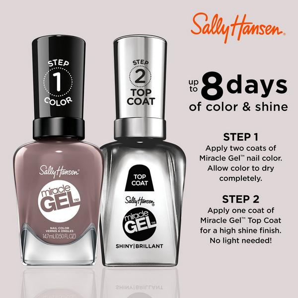 Sally Hansen Miracle Gel Nail Polish, Blacks, Whites, & Nudes #5