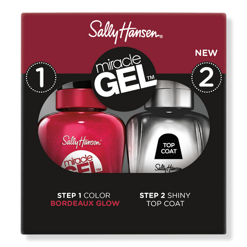 Sally Hansen - Bordeaux Glow Miracle Gel Nail Polish Duo Pack