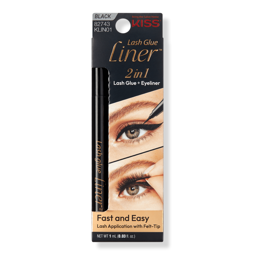 Kiss Felt Tip Glue Liner Lash Adhesive - Black In Black