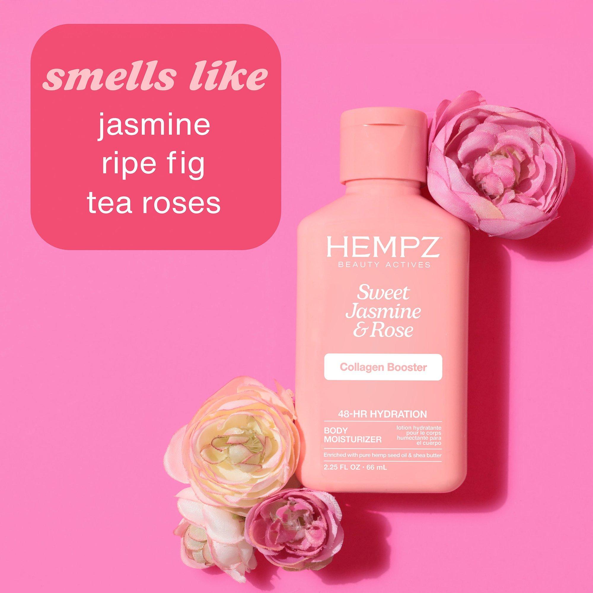 Увлажняющий крем для тела с жасмином, розой и коллагеном Hempz Sweet Jasmine & Rose — фото 3