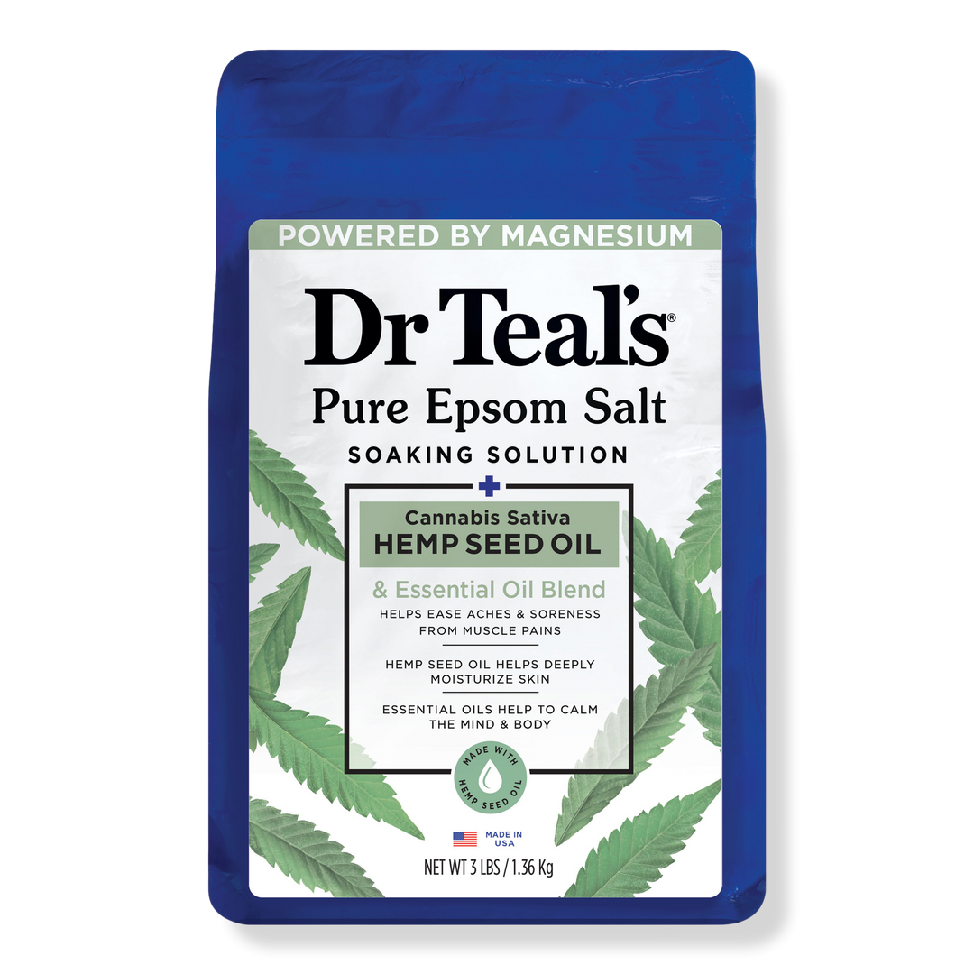 Dr Teal's Cannabis Sativa Hemp Seed Oil Pure Epsom Salt #1