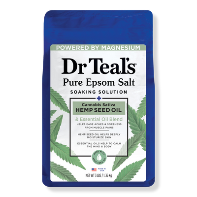 Dr Teal's Cannabis Sativa Hemp Seed Oil Pure Epsom Salt