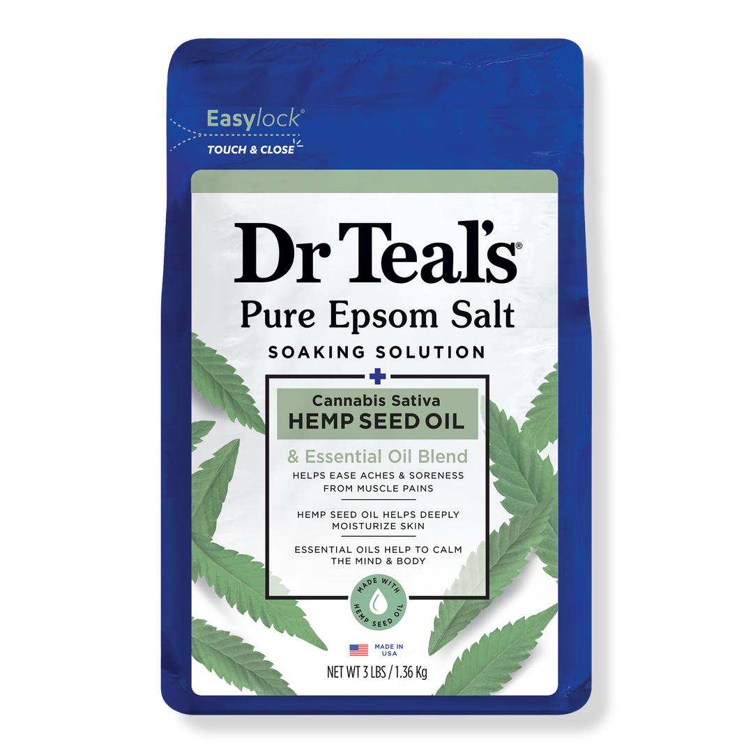Dr Teal's Cannabis Sativa Hemp Seed Oil Pure Epsom Salt #1