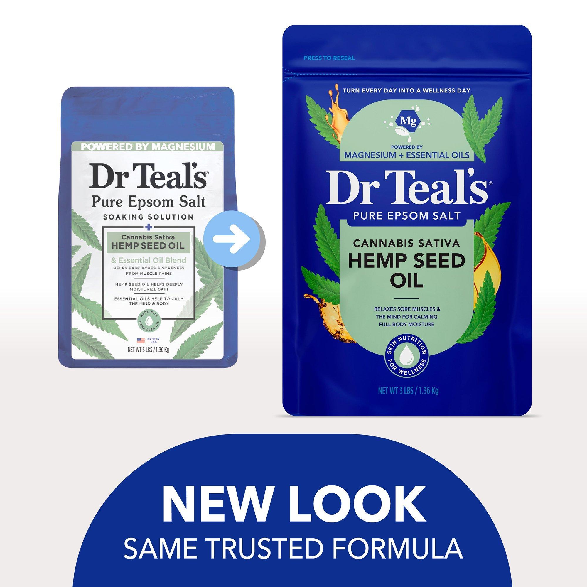 Английская соль Dr Teal's с маслом семян конопли Cannabis Sativa — фото 2