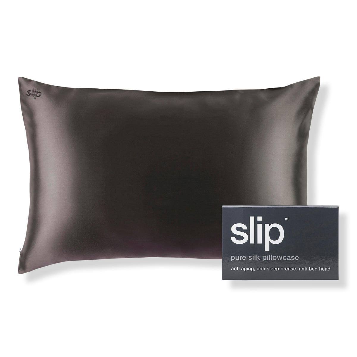 Slip Silk Queen online Pillowcase Gray Marble, Silk Charcoal Eye Sleep Mask - Set