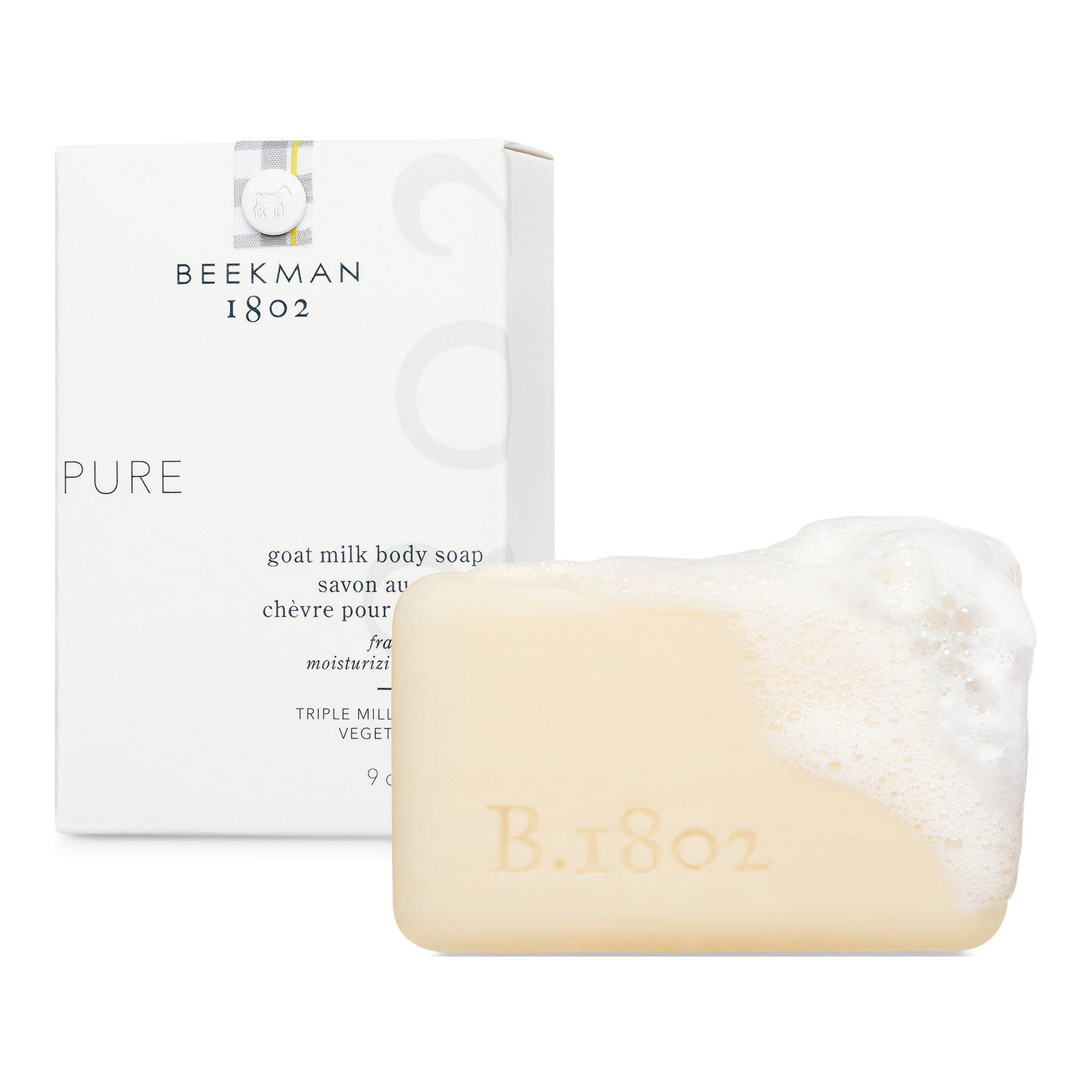 Pure Goat Milk Body Soap Fragrance-Free Moisturizing Bar Soap