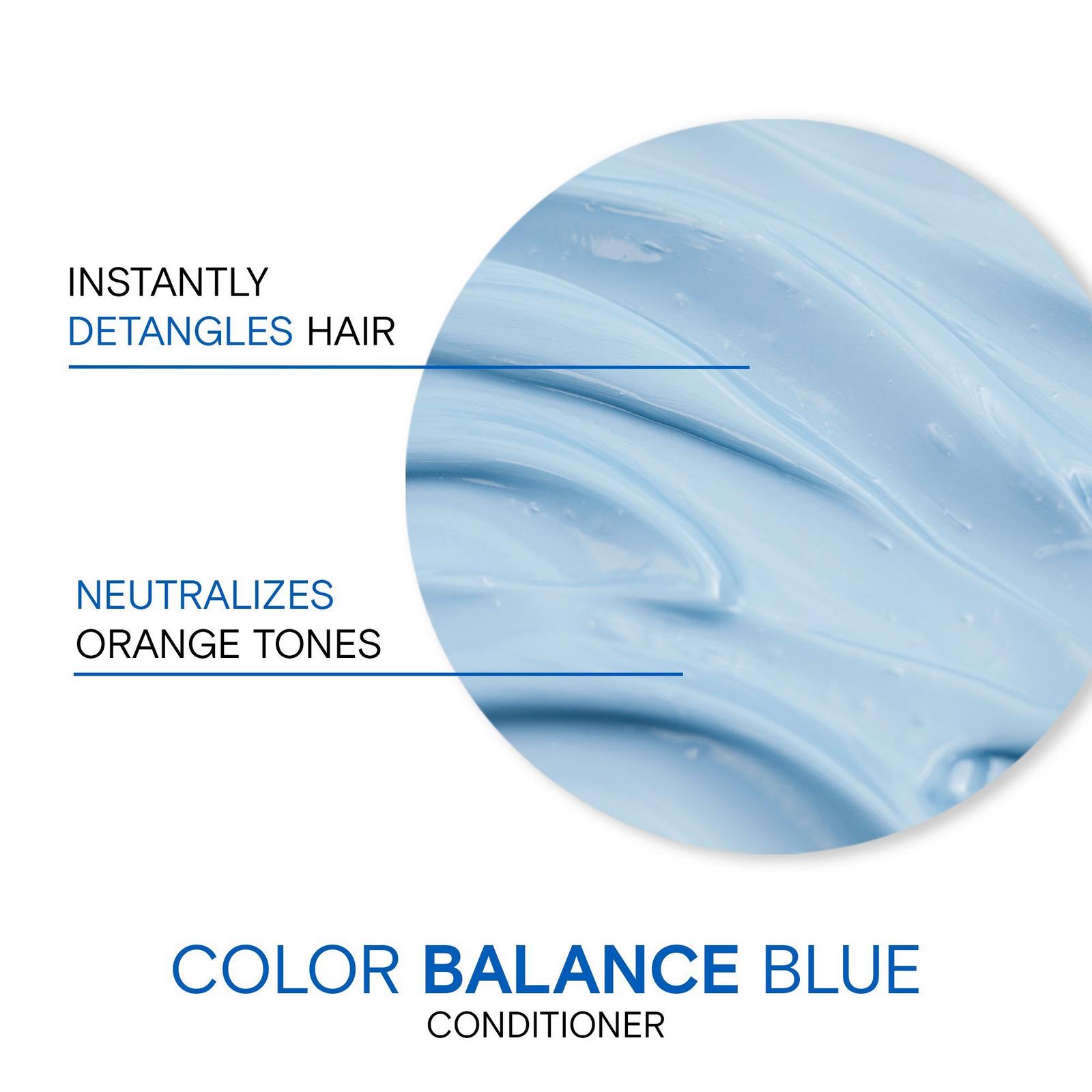 Color Balance Blue Conditioner Eliminates Brassy/Orange Tones on Lightened Brown Hair