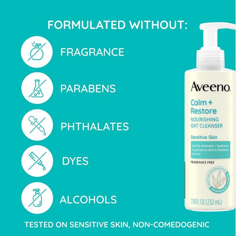Aveeno Calm + Restore Nourishing Oat Facial Cleanser #4