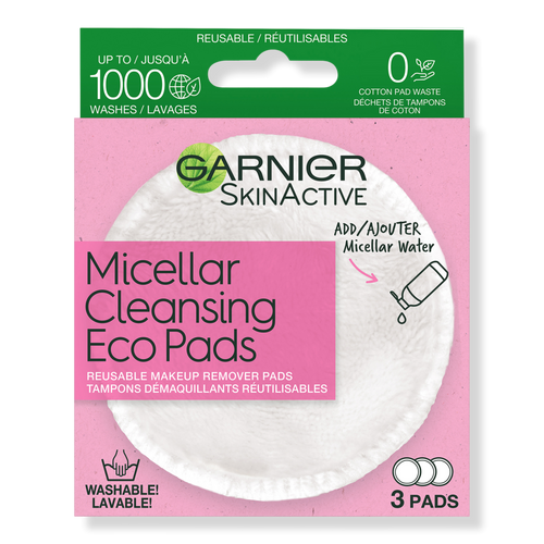 SkinActive Micellar Cleansing Eco Pads, Reusable, 3 Pack - Garnier | Ulta Beauty