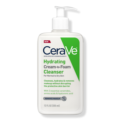 CeraVe Hydrating Cream-to-Foam Face Wash for Balanced to Dry Skin