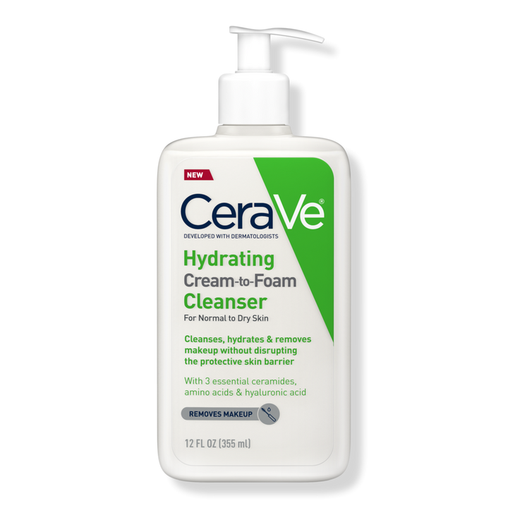 Hydrating Cream To Foam Face Wash For Normal To Dry Skin Cerave