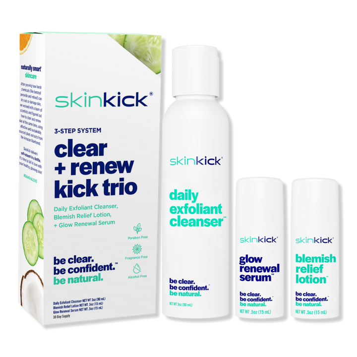 SkinKick Naturally Smart Clear + Renew Kick Trio #1