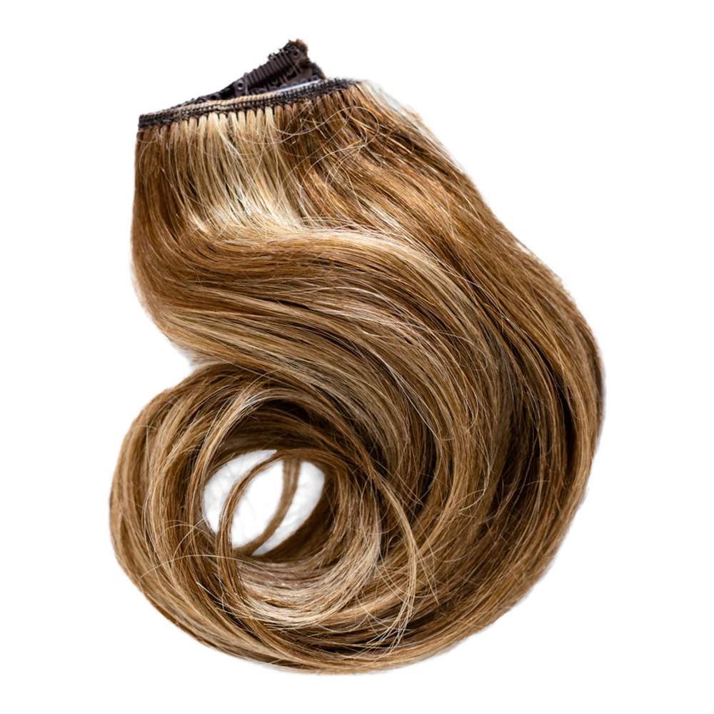 12'' Clip-In Human Hair Extension - Butter Pecan