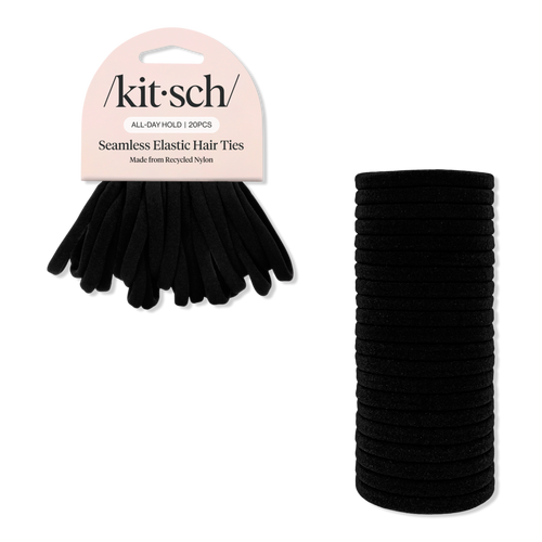 Kitsch Recycled Fabric Seamless Hair Elastics 20pc Set