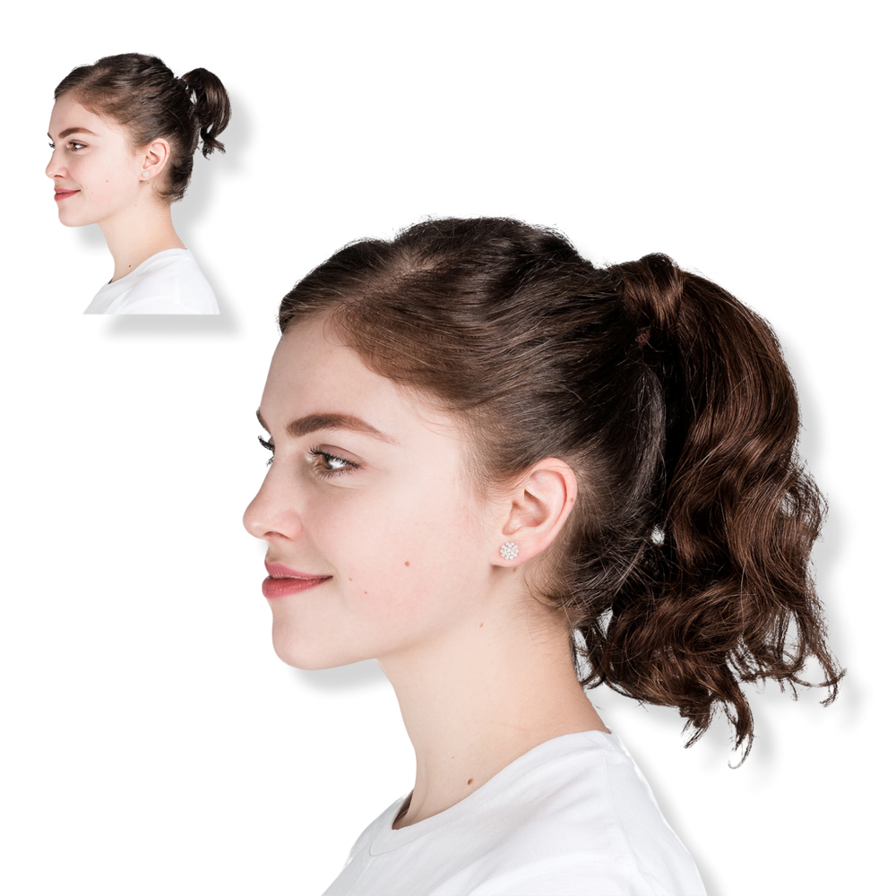 Locks & Mane 14'' Human Hair Ponytail - Milk Chocolate In Brown