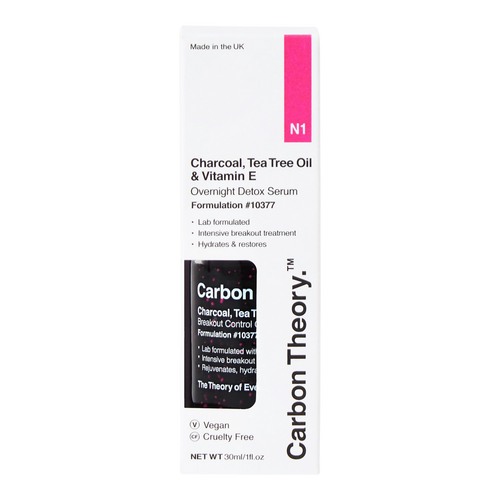 Carbon Theory. Charcoal, Tea Tree Oil & Vitamin E Overnight Detox Serum 2