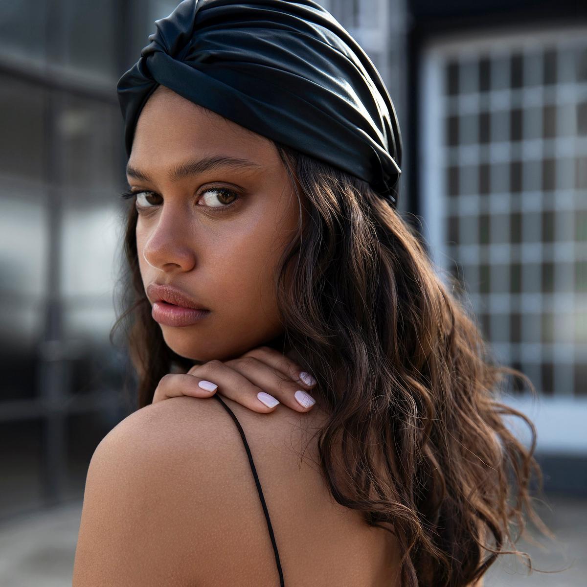 Silk Headwrap - Baby Love offers Nude