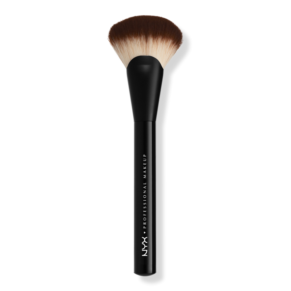 fan makeup brush