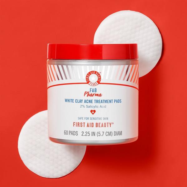 First Aid Beauty FAB Pharma White Clay Acne Treatment Pads 2% Salicylic Acid #3